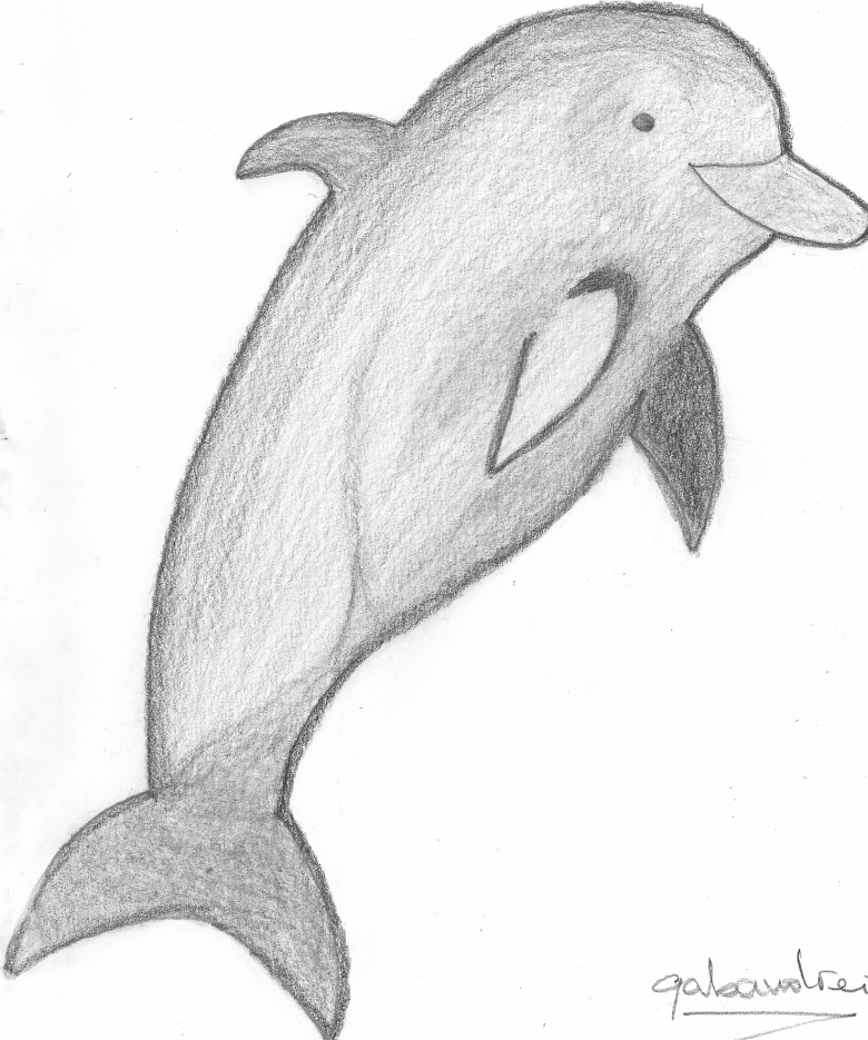 Нарисованный дельфин