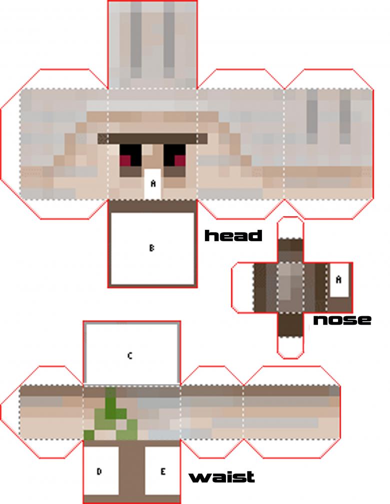 Майнкрафт из бумаги