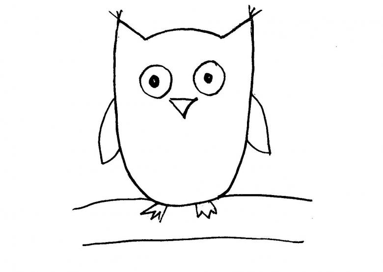 Нарисованная сова