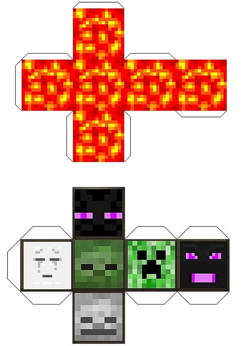 Майнкрафт из бумаги