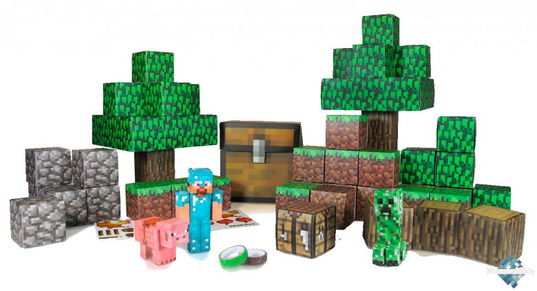 Майнкрафт из бумаги