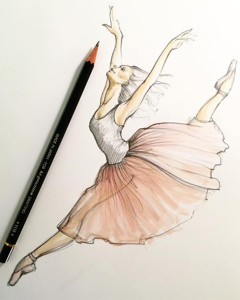 Как нарисовать балерину поэтапно карандашом, фломастерами, красками