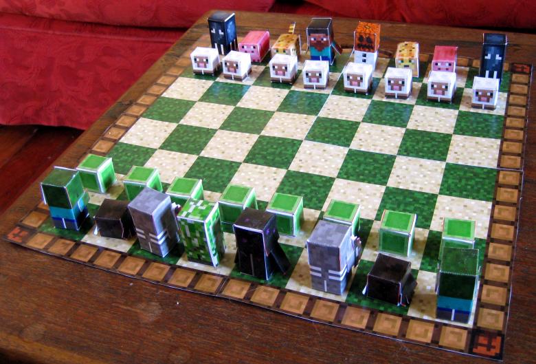 Майнкрафт из бумаги