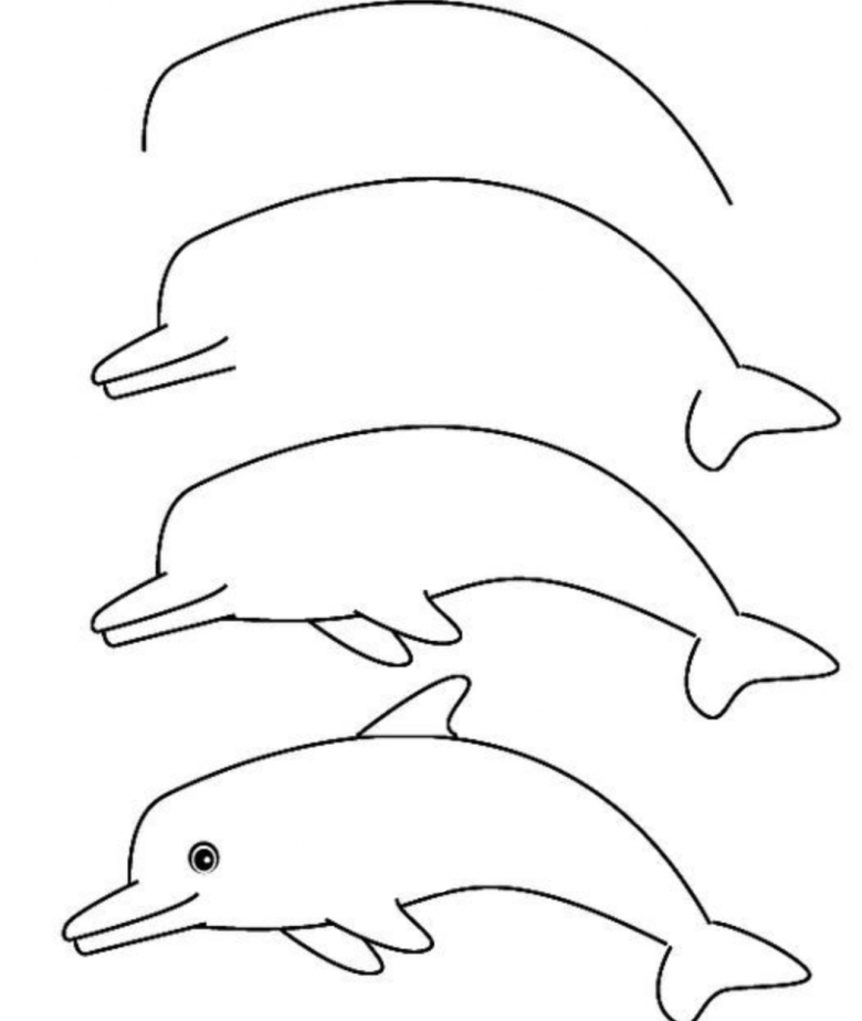 Нарисованный дельфин