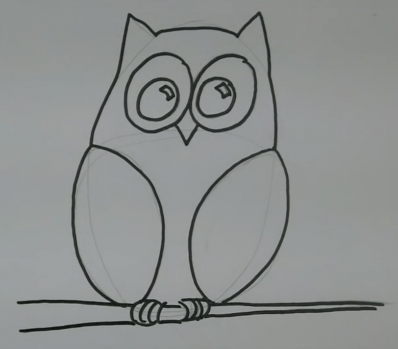 Нарисованная сова