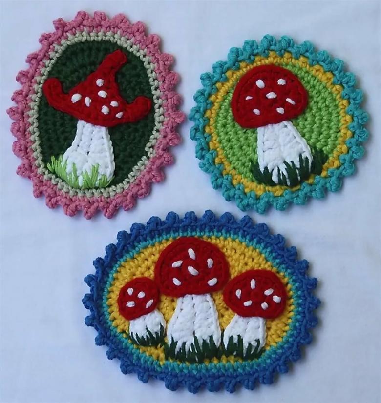 Примеры разных видов аппликаций из ткани