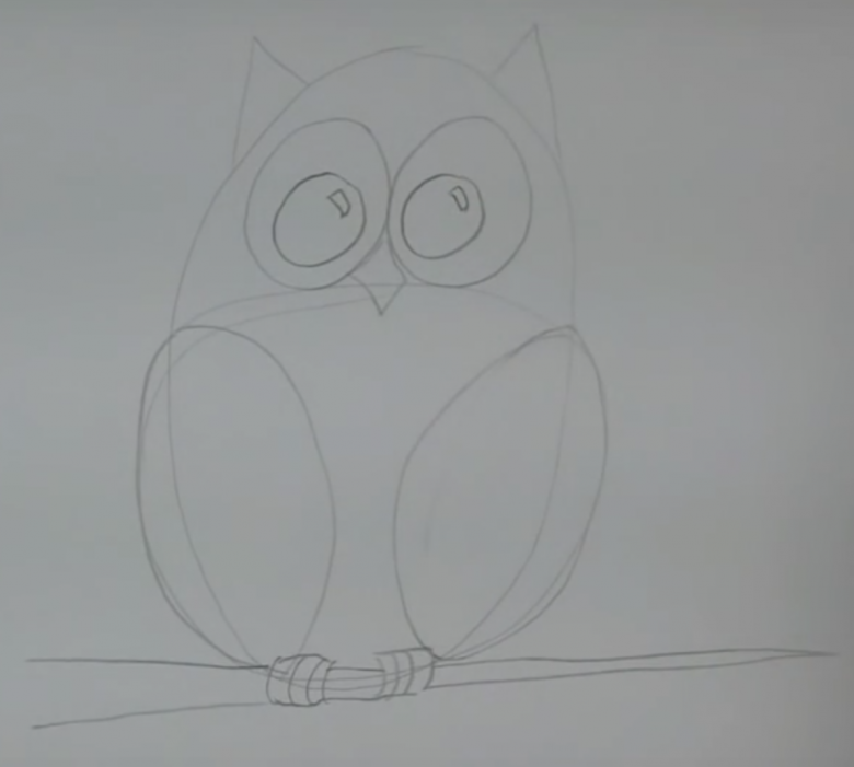 Нарисованная сова