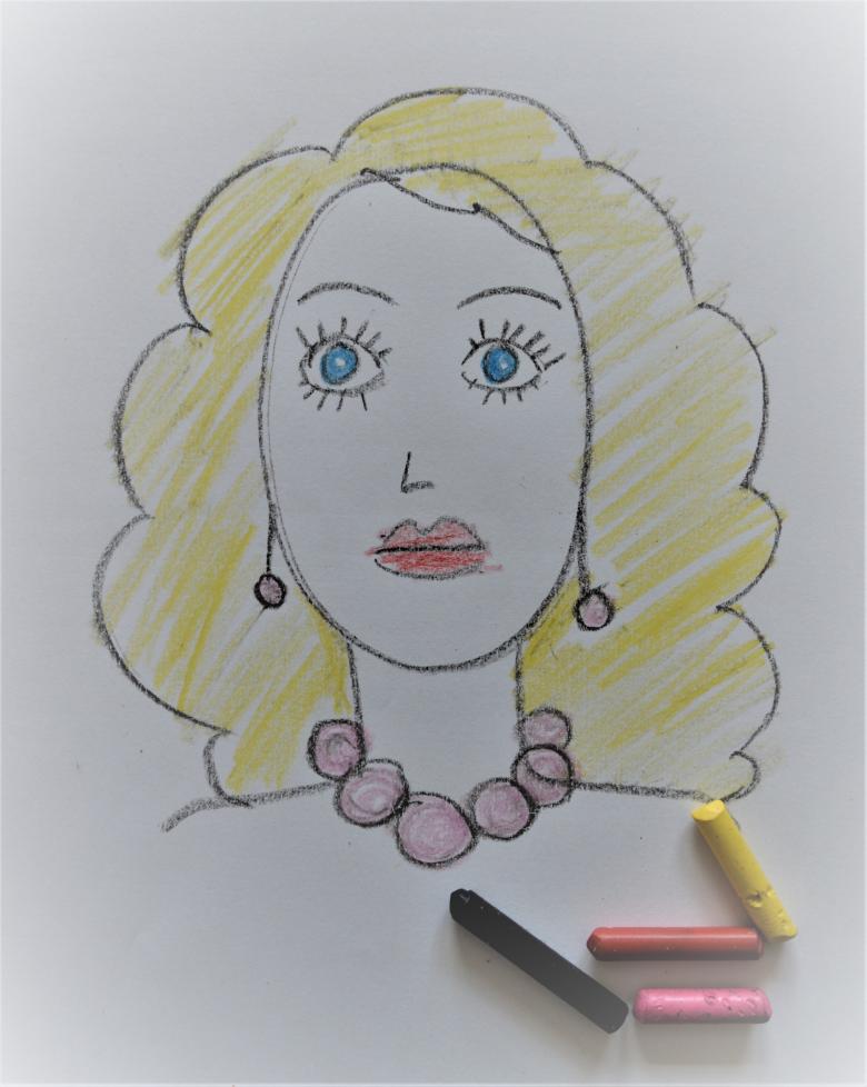 Нарисованная женщина 