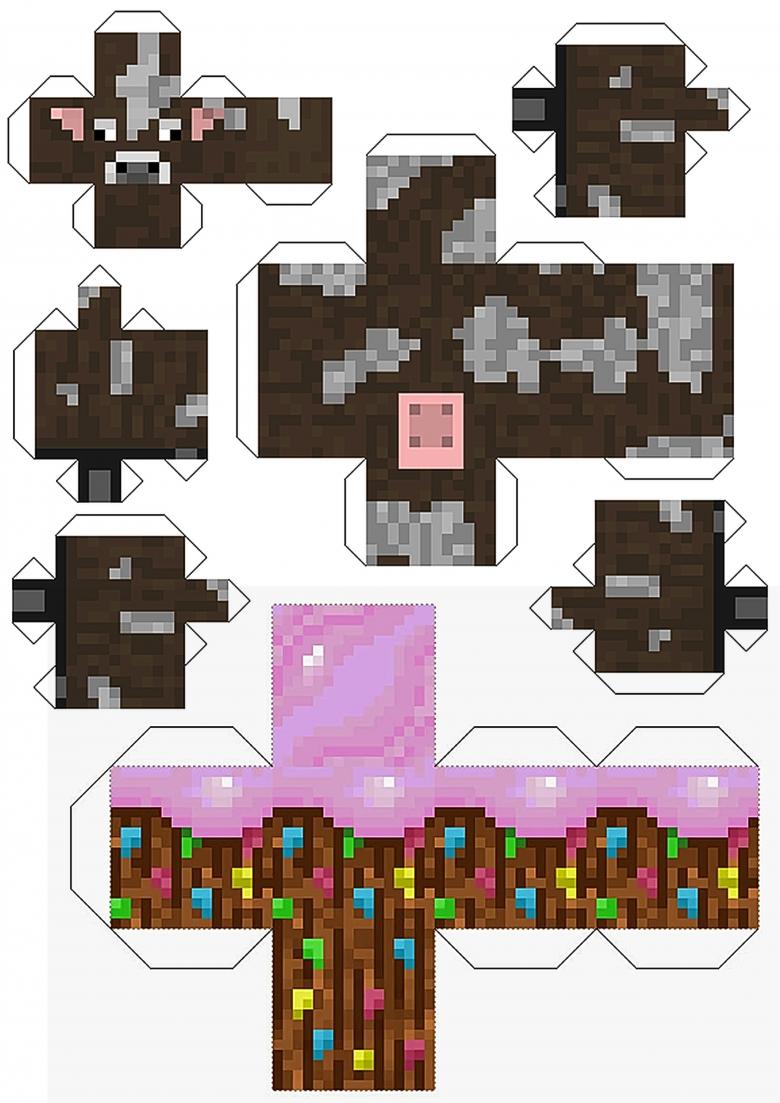 Майнкрафт из бумаги