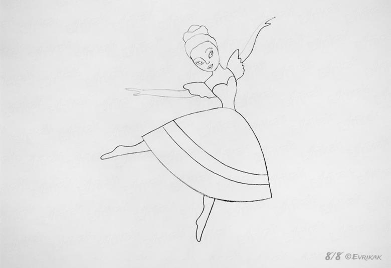 Как нарисовать балерину поэтапно карандашом, фломастерами, красками