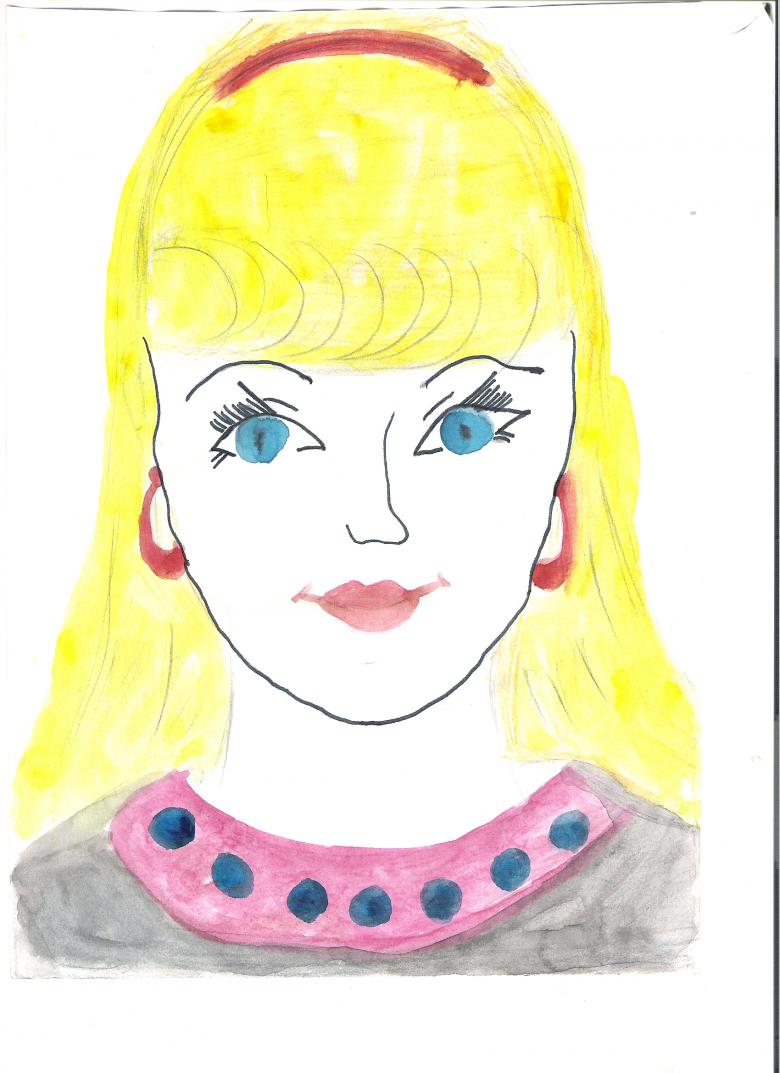 Нарисованная женщина  