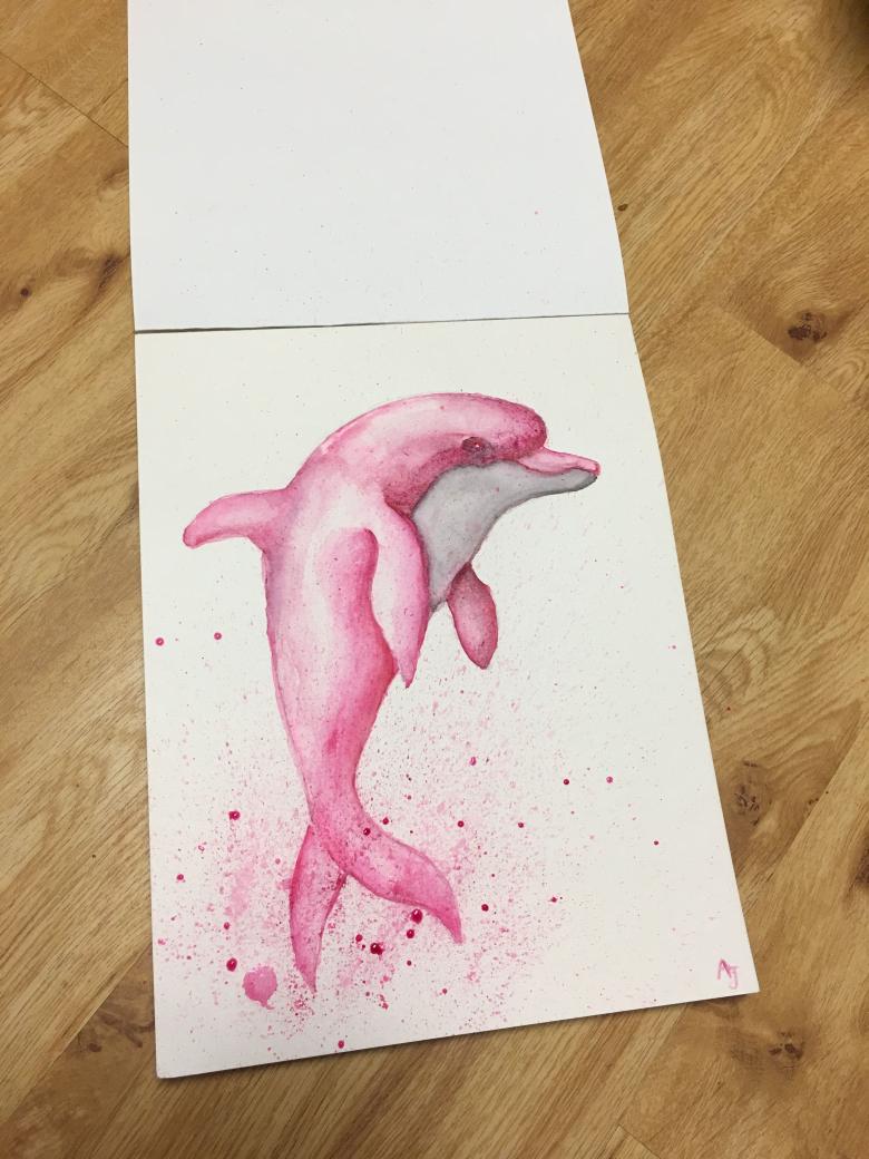 Нарисованный дельфин