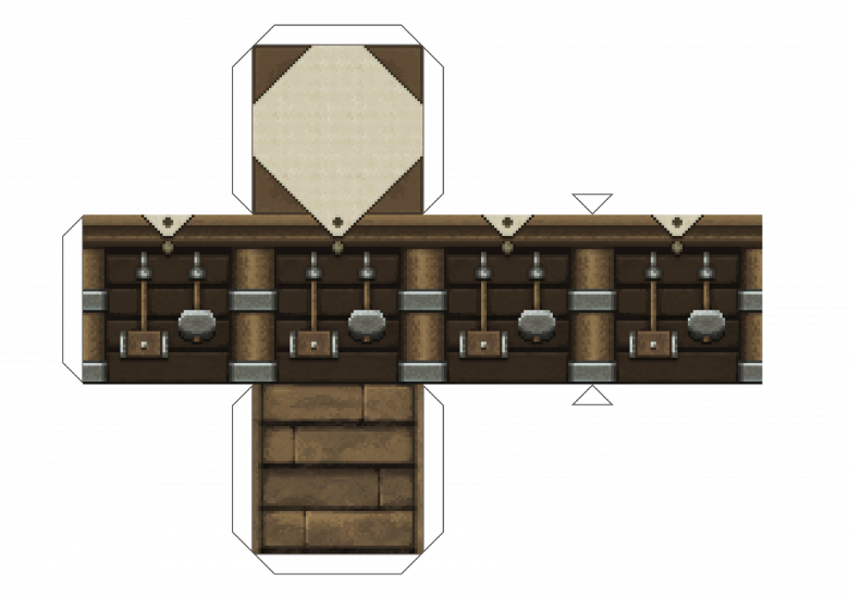 Майнкрафт из бумаги