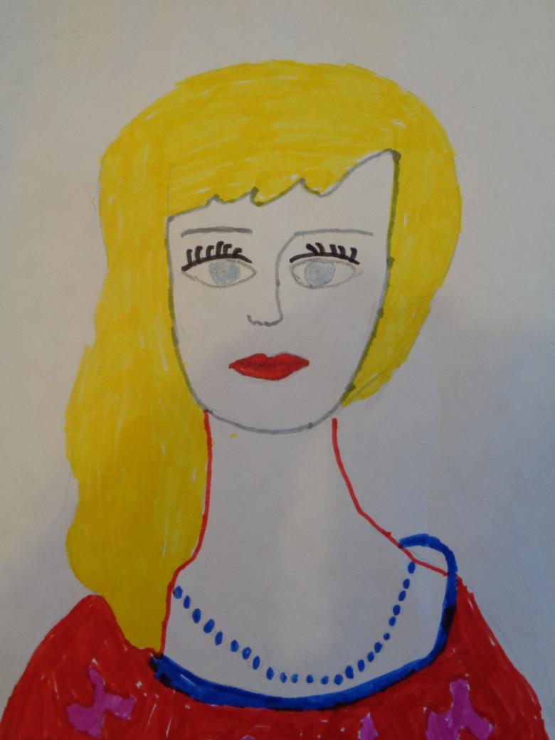 Нарисованная женщина 