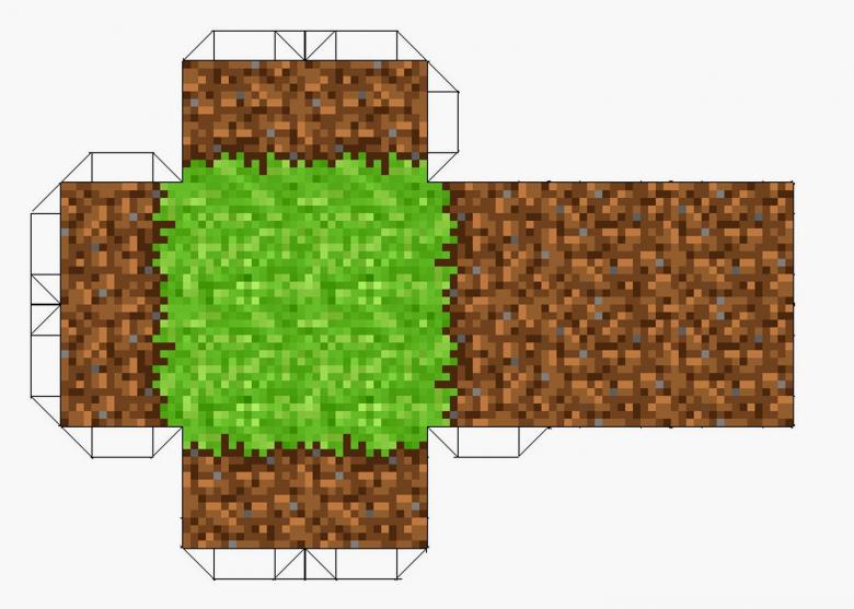 Майнкрафт из бумаги