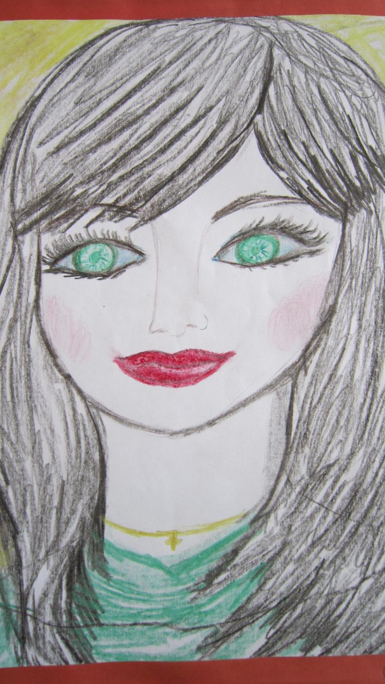 Нарисованная женщина 