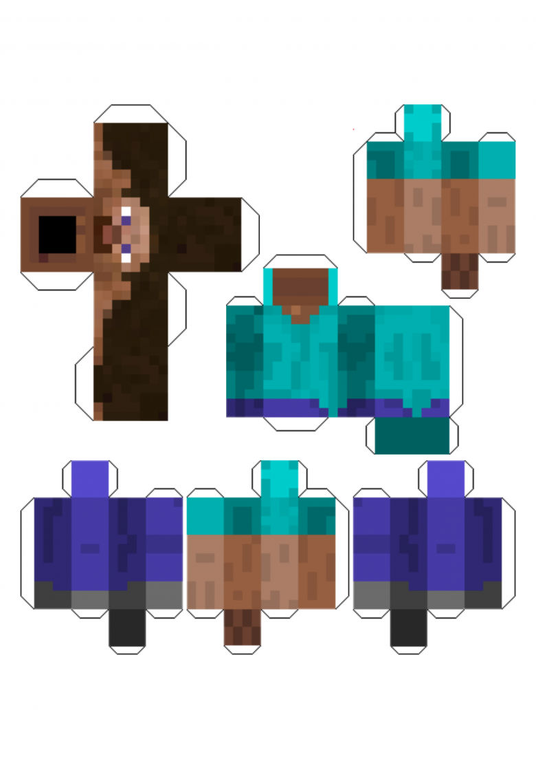 Майнкрафт из бумаги