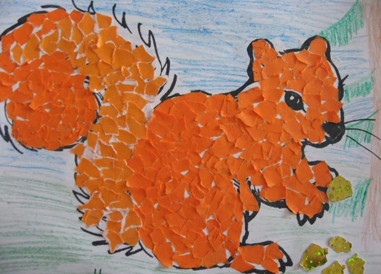 Примеры разных видов аппликаций на бумаге 