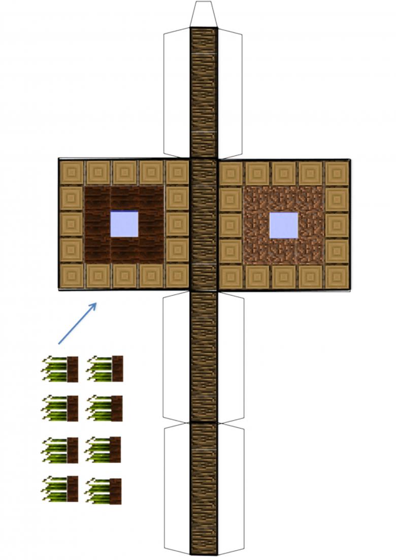 Майнкрафт из бумаги