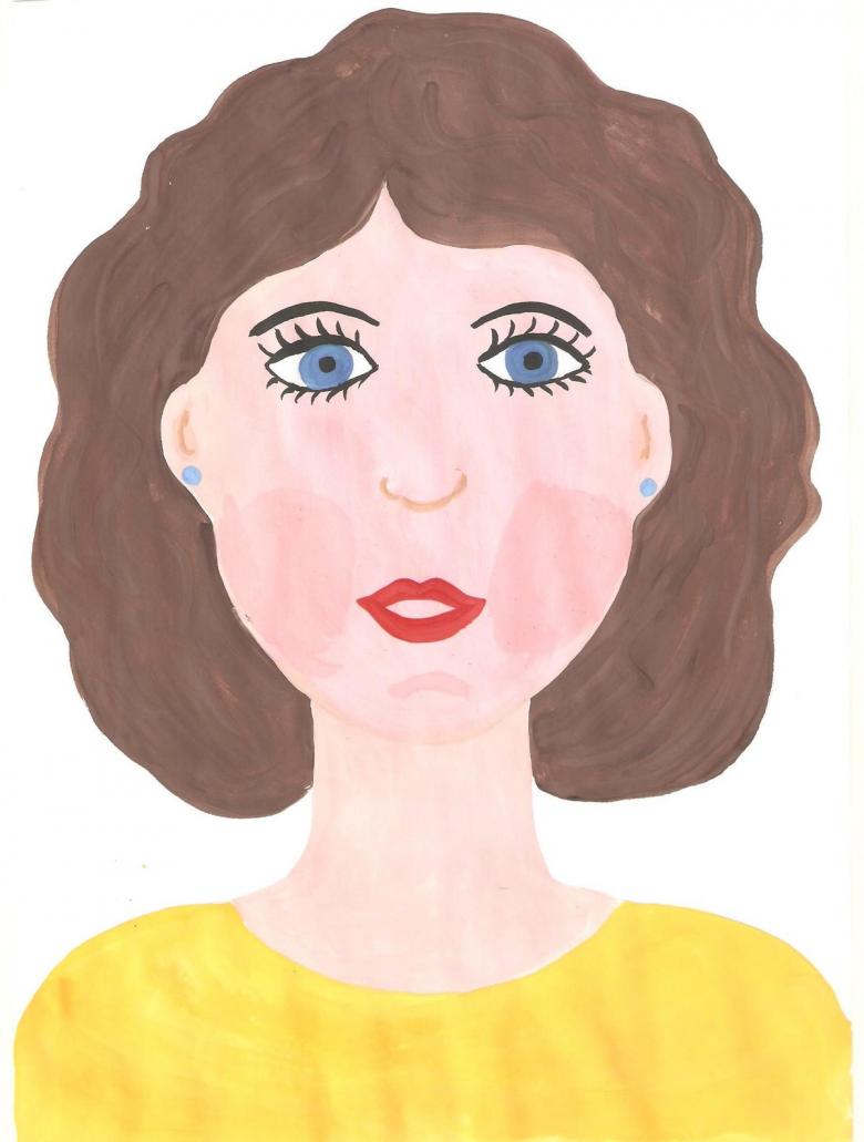 Нарисованная женщина 