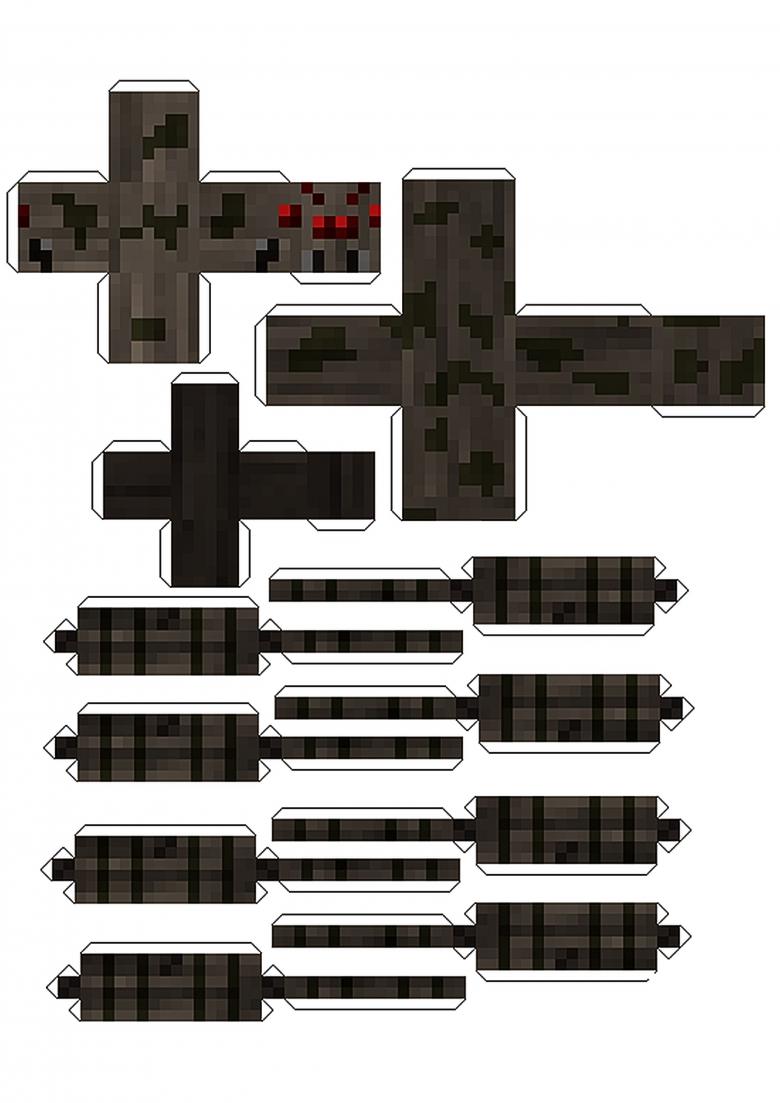 Майнкрафт из бумаги