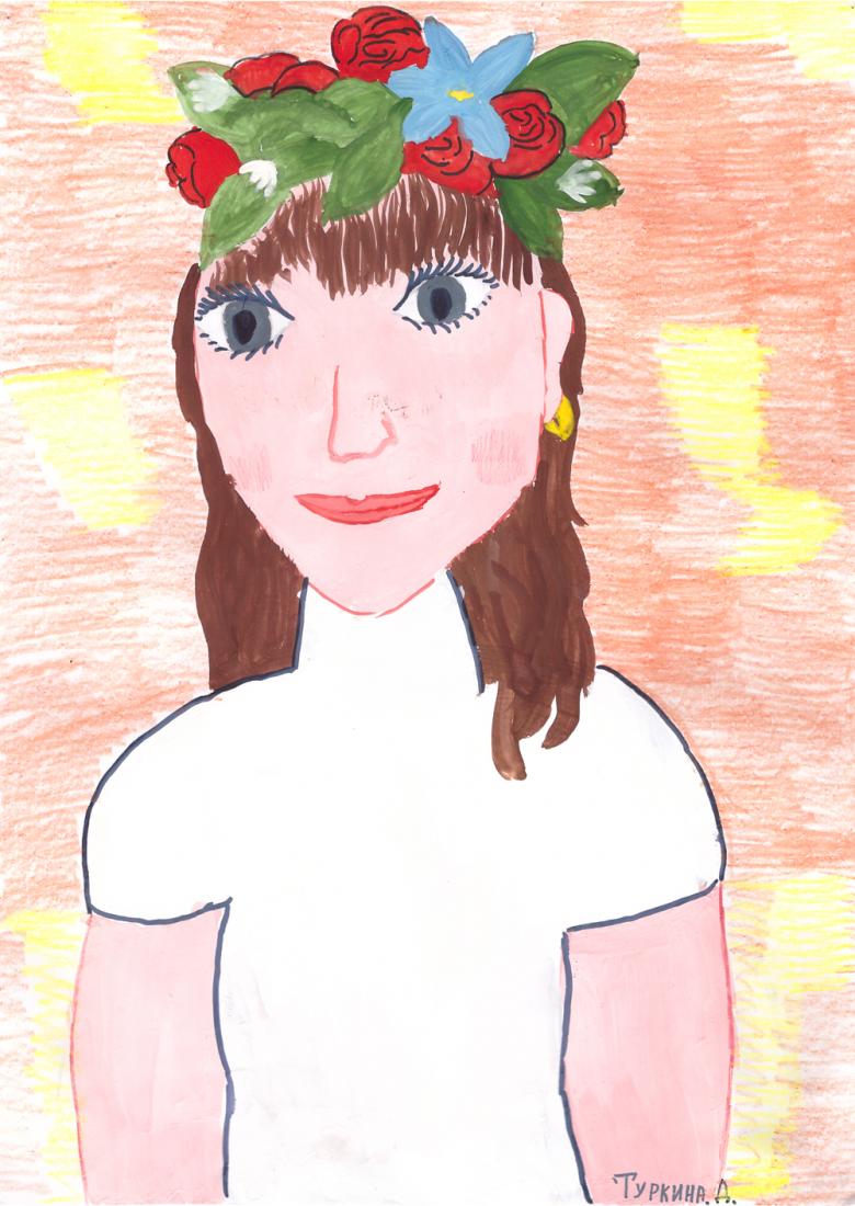 Нарисованная женщина 