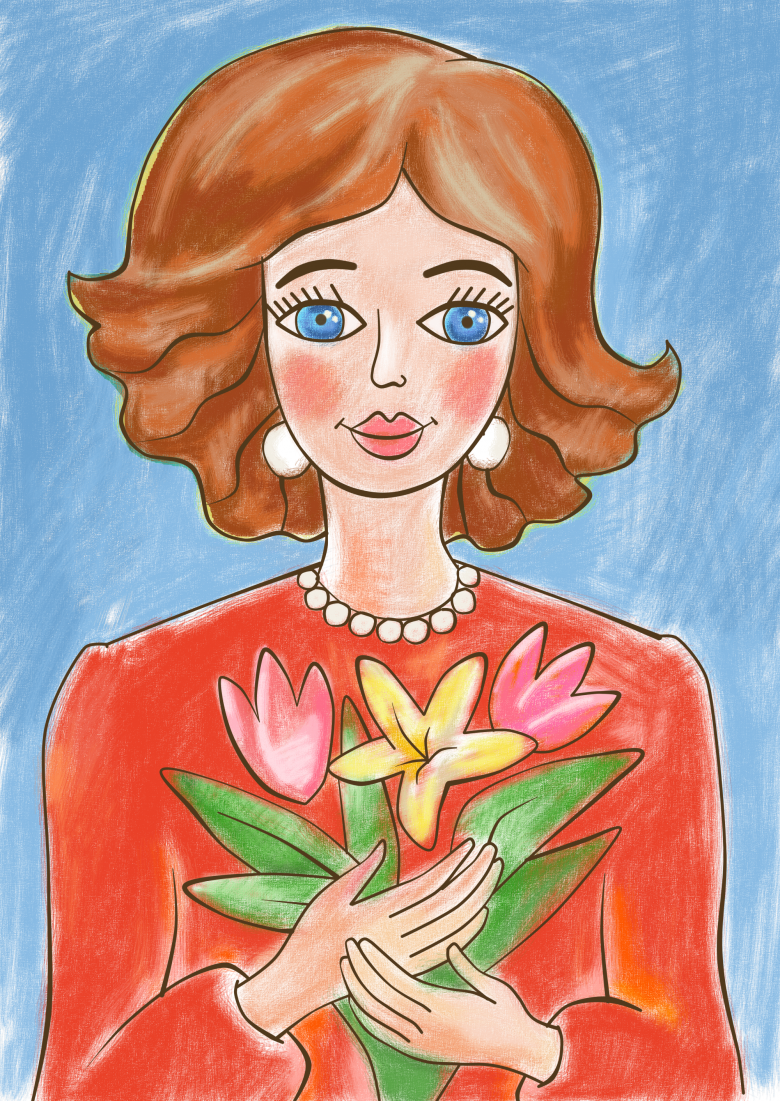 Нарисованная женщина 