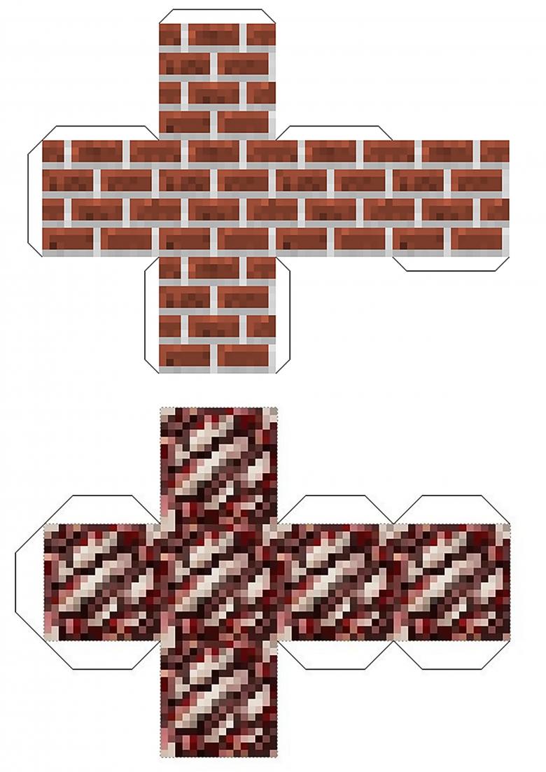 Майнкрафт из бумаги