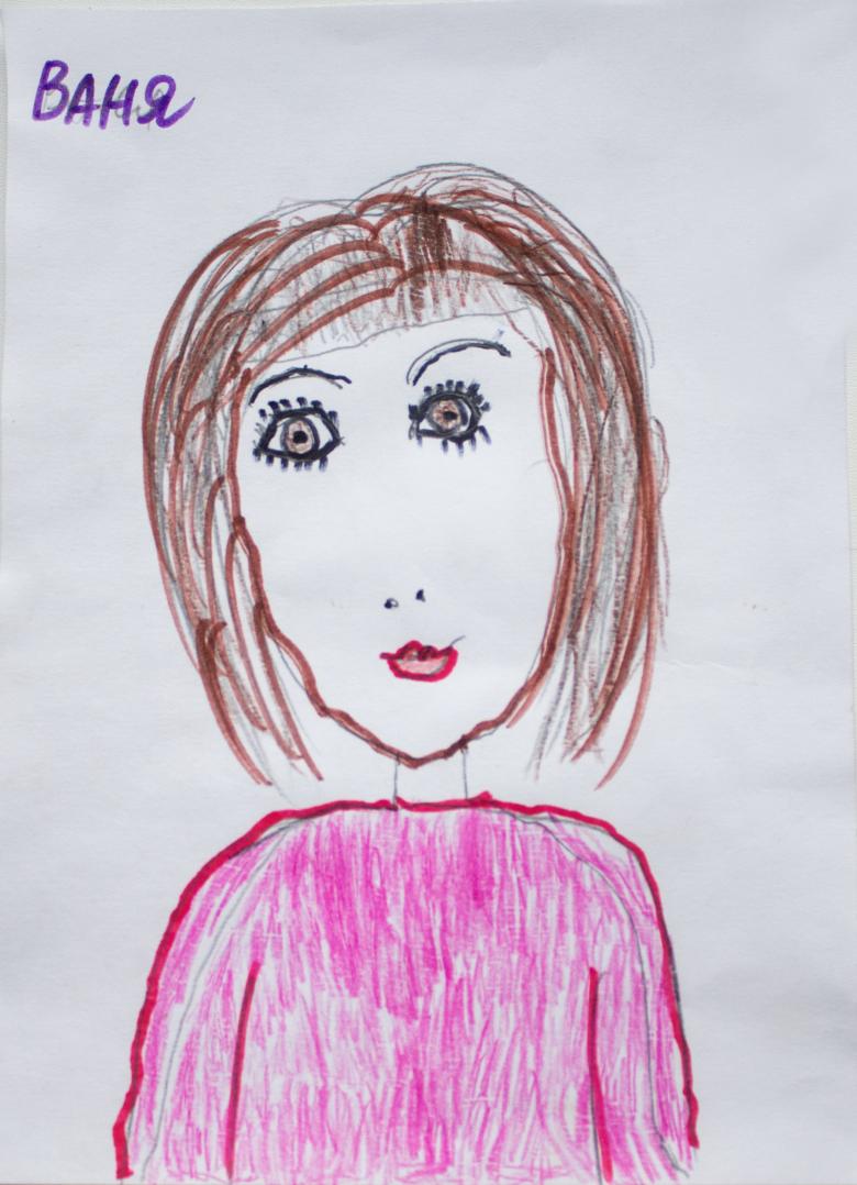 Нарисованная женщина 