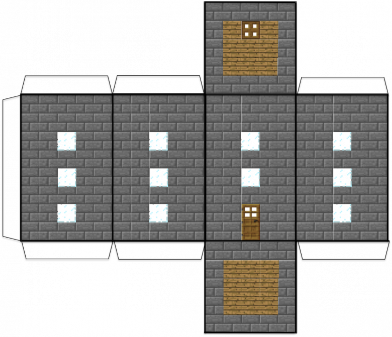 Майнкрафт из бумаги