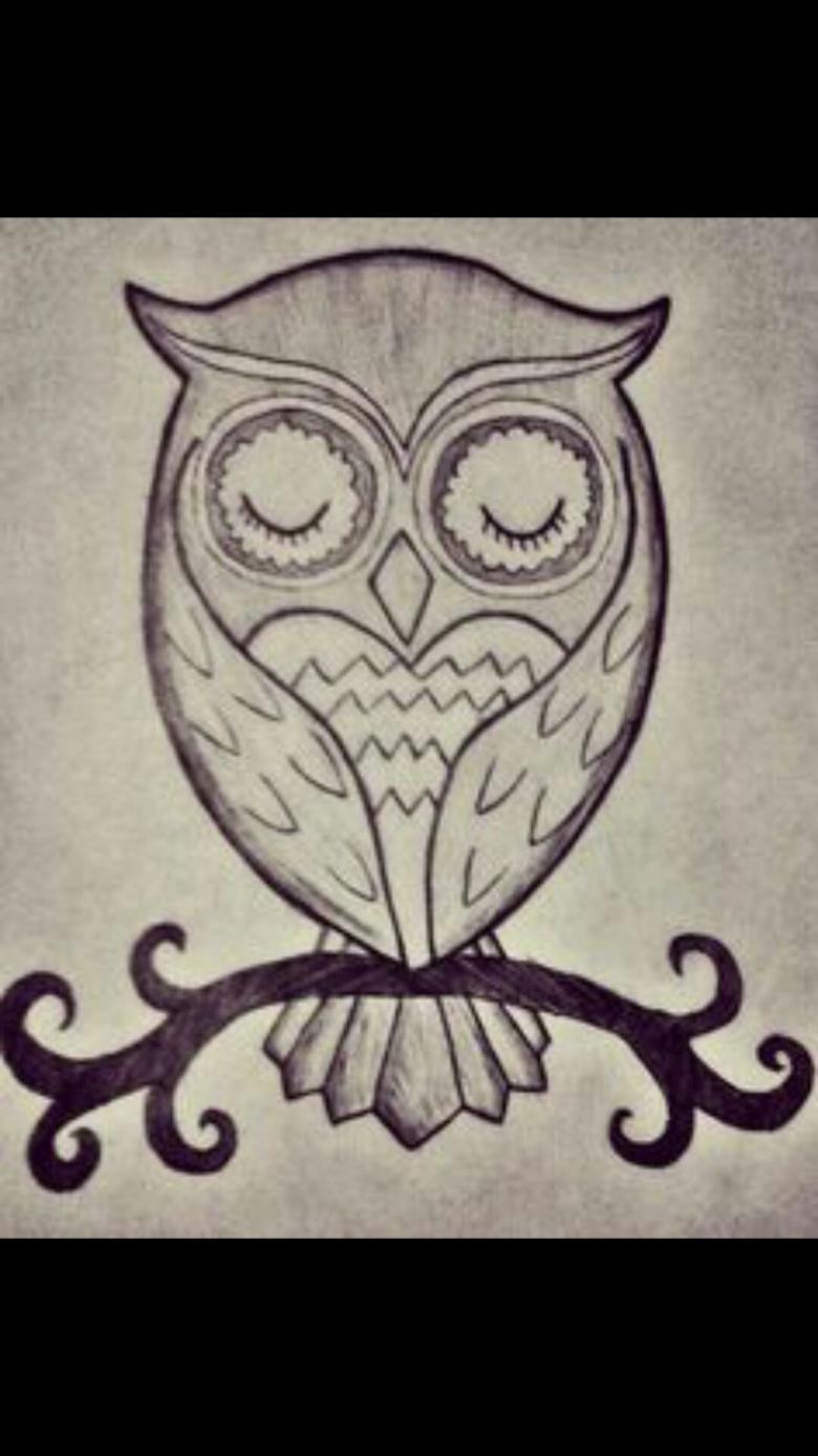 Нарисованная сова
