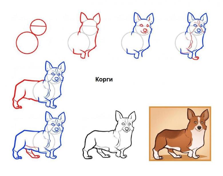 Нарисованная собака 