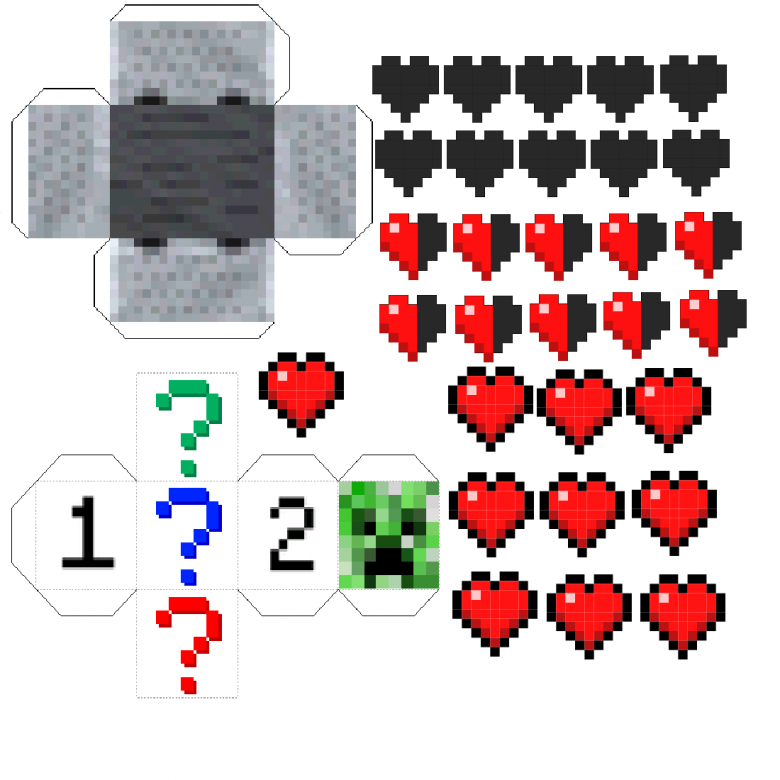 Майнкрафт из бумаги