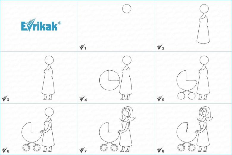 Нарисованная женщина 