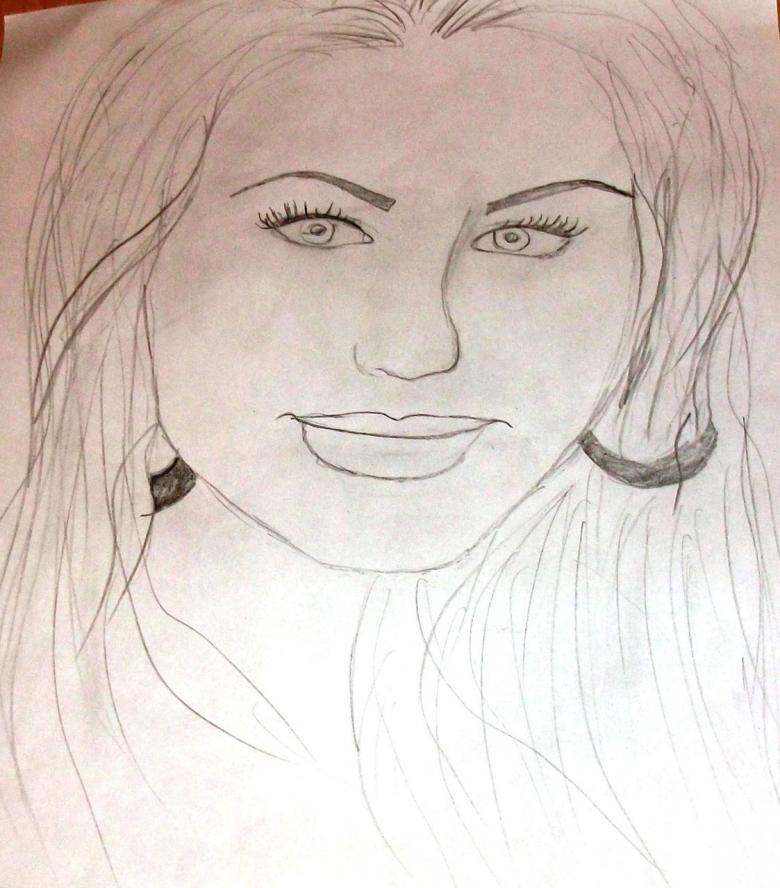 Нарисованная женщина 