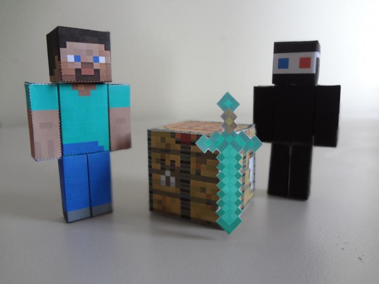 Майнкрафт из бумаги