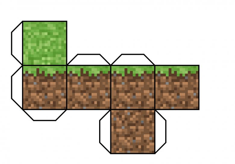 Майнкрафт из бумаги