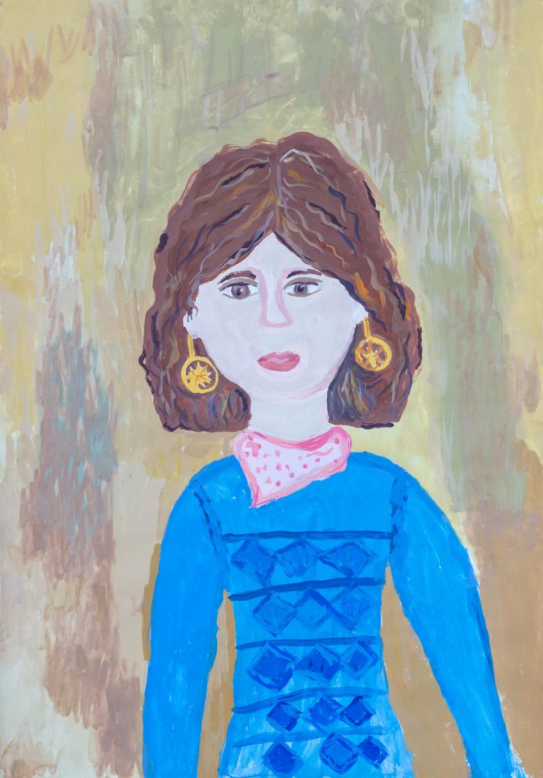 Нарисованная женщина 