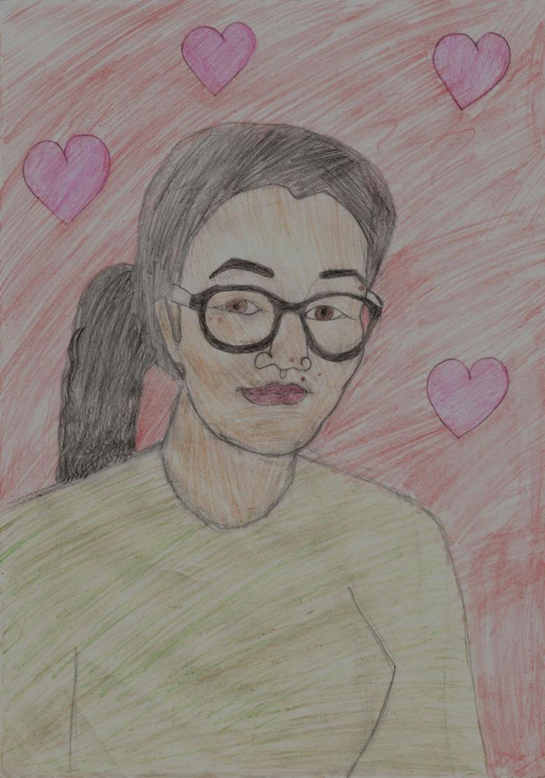 Нарисованная женщина 