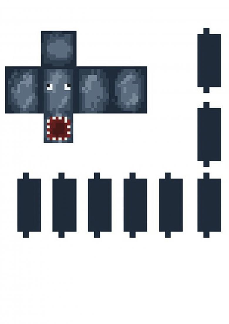 Майнкрафт из бумаги