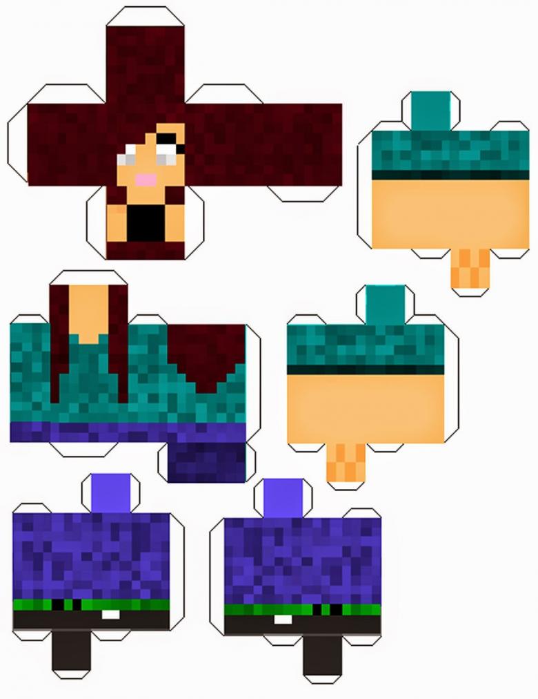 Майнкрафт из бумаги