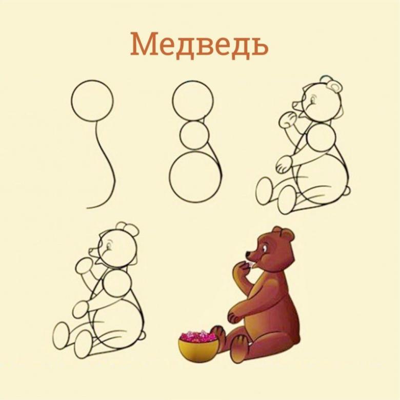Нарисованный медведь