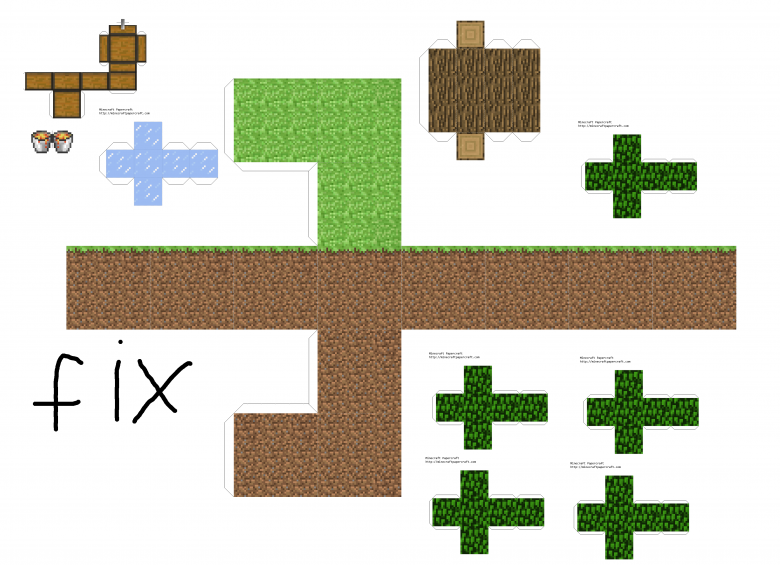 Майнкрафт из бумаги