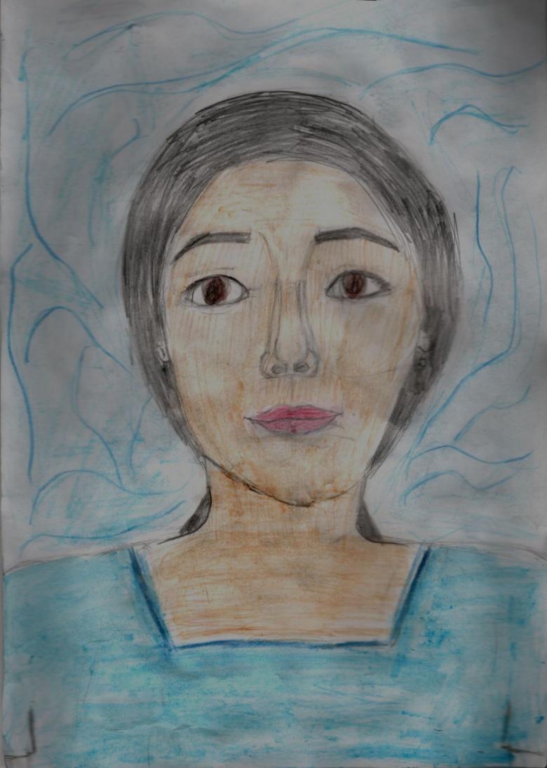 Нарисованная женщина 