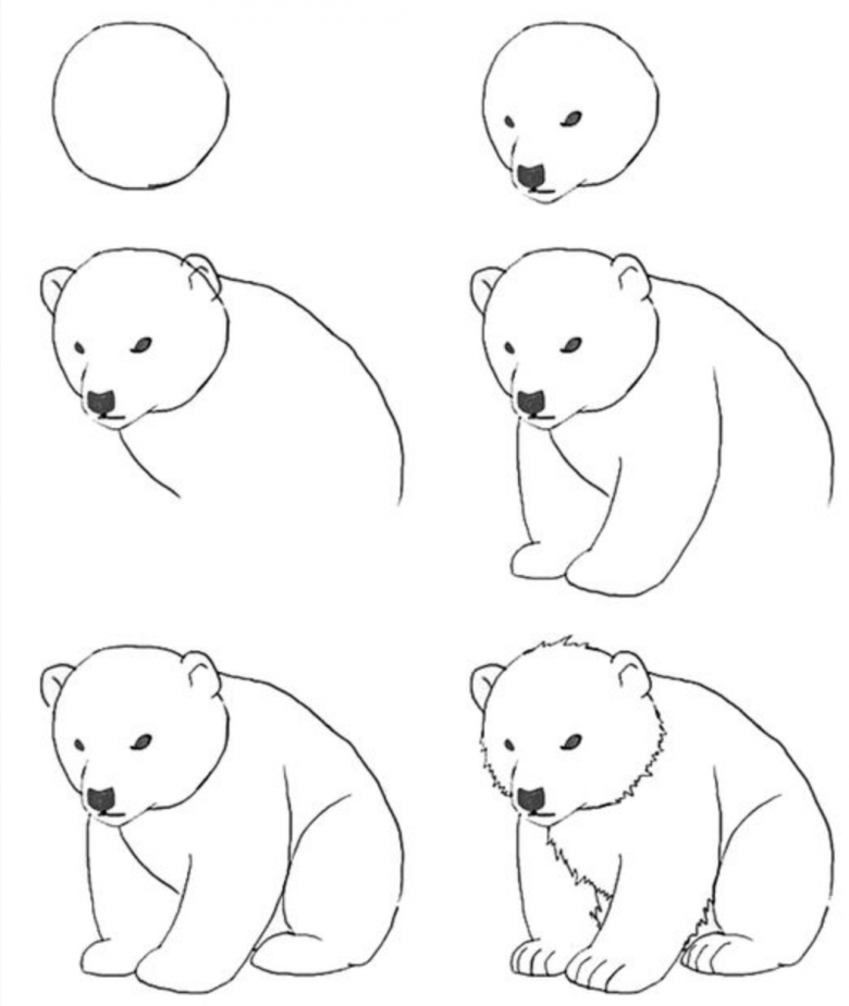 Нарисованный медведь