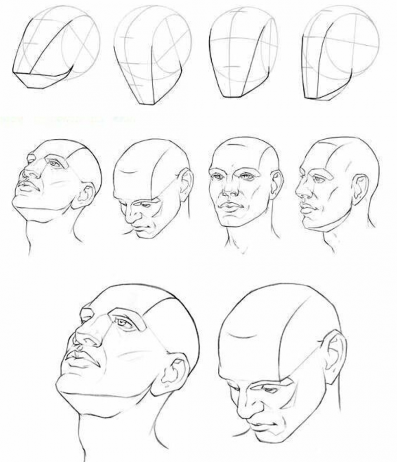 Нарисованное лицо карандашом