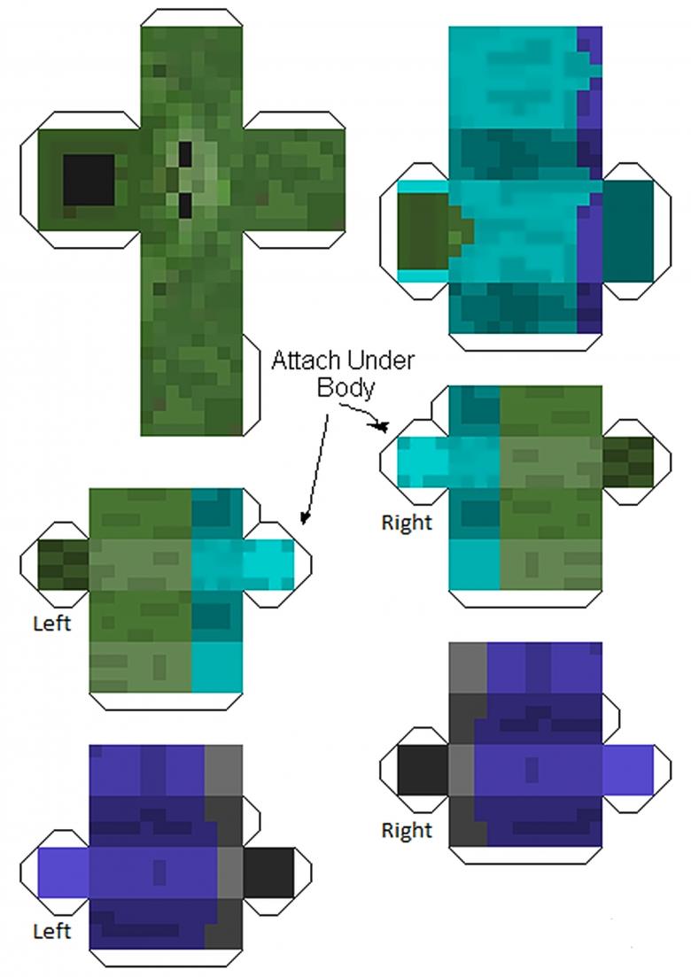 Майнкрафт из бумаги