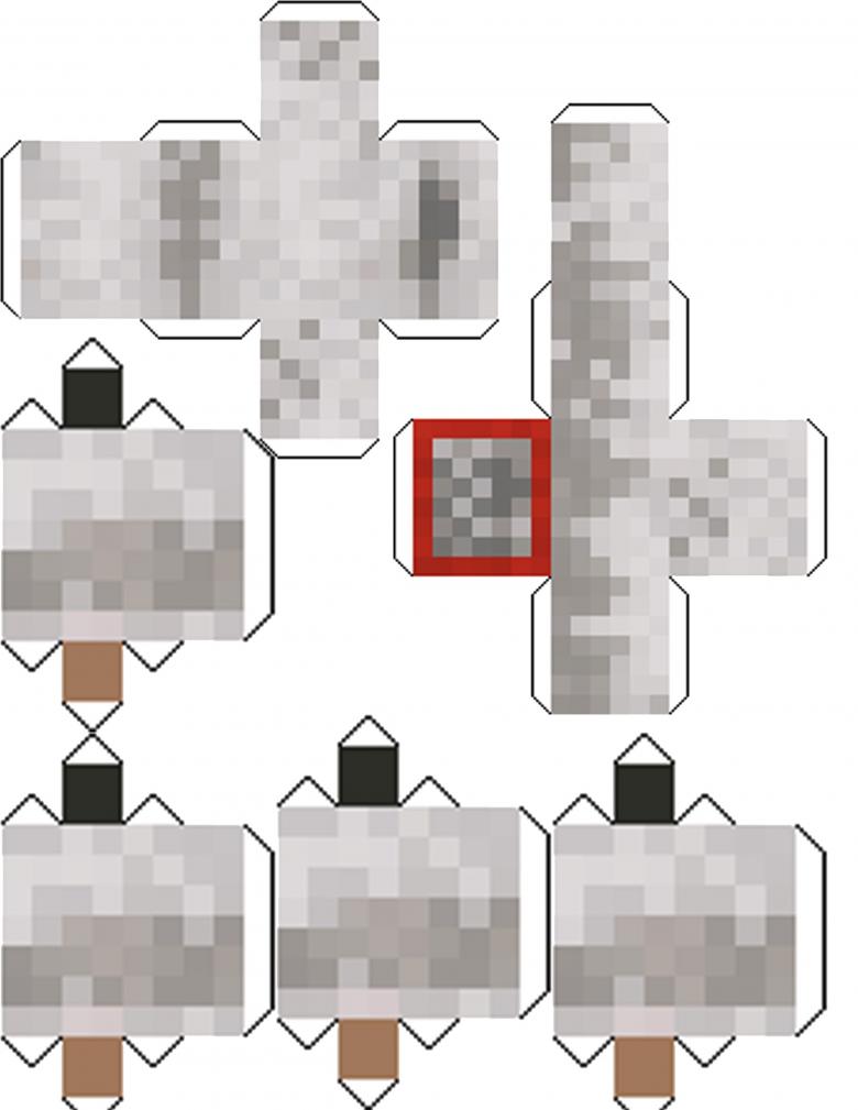 Майнкрафт из бумаги