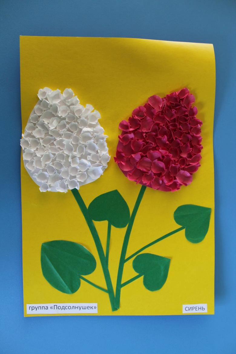 Геометрические аппликации из бумаги и ткани 