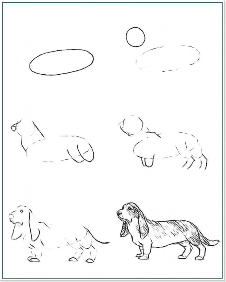 Нарисованная собака 